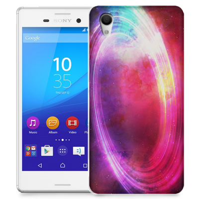 Skal till Sony Xperia M4 Aqua - Rymden - Rosa