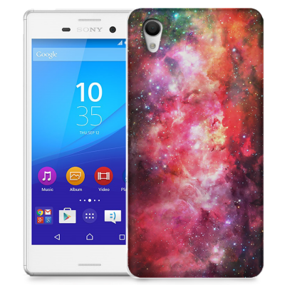 Skal till Sony Xperia M4 Aqua - Rymden - Rosa