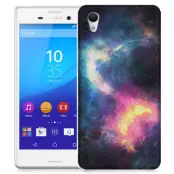 Skal till Sony Xperia M4 Aqua - Rymden - Svart/Blå