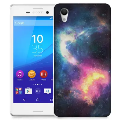Skal till Sony Xperia M4 Aqua - Rymden - Svart/Blå