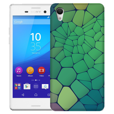 Skal till Sony Xperia M4 Aqua - Skifferstenar - Grön