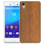 Skal till Sony Xperia M4 Aqua - Slitet trä