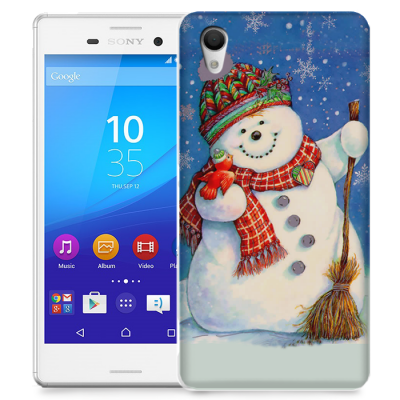 Skal till Sony Xperia M4 Aqua - Snögubbe
