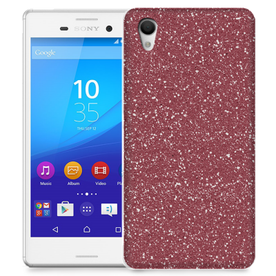 Skal till Sony Xperia M4 Aqua - Stardust - Vinröd