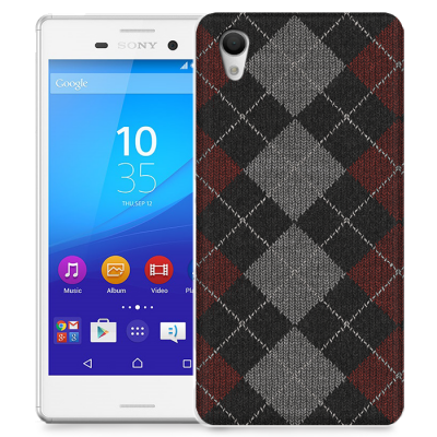 Skal till Sony Xperia M4 Aqua - Stickat - Mönster