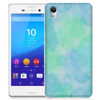 Skal till Sony Xperia M4 Aqua - Vattenfärg - Ljusblå