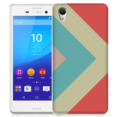 Skal till Sony Xperia M4 Aqua - Vinklar - Röd