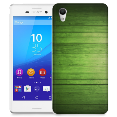 Skal till Sony Xperia M4 Aqua - Wood - Grön