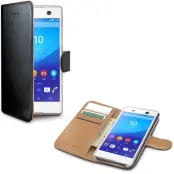 Celly Plånboksfodral till Sony Xperia M5 - Svart/Beige
