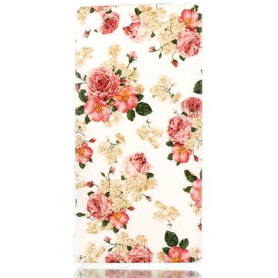 Flexicase Skal till Sony Xperia M5 - Rosa Blommor