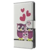Plånboksfodral till Sony Xperia M5 - Kärlek Ugglor