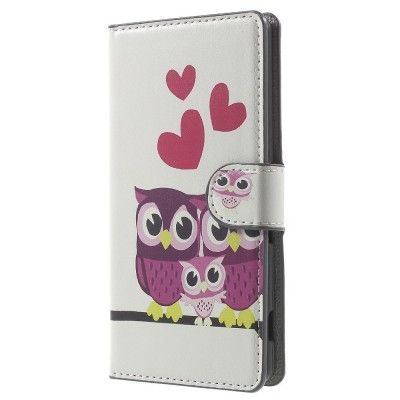 Plånboksfodral till Sony Xperia M5 - Kärlek Ugglor