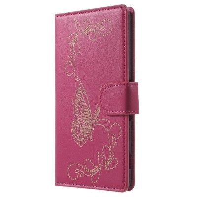 Plånboksfodral till Sony Xperia M5 - Magenta