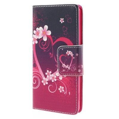 Plånboksfodral till Sony Xperia M5 - Purple Heart