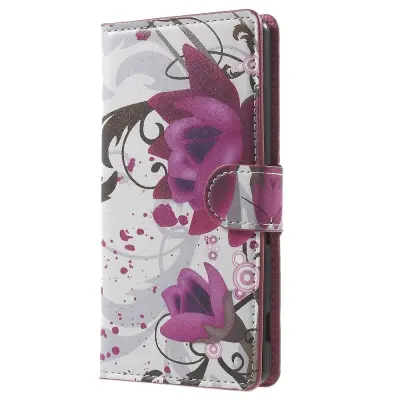 Plånboksfodral till Sony Xperia M5 - Red Flower