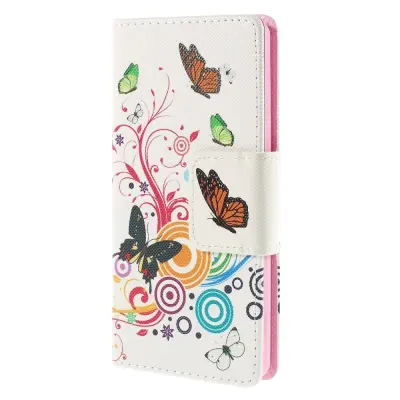 Plånboksfodral till Sony Xperia M5 - Three Butterflies