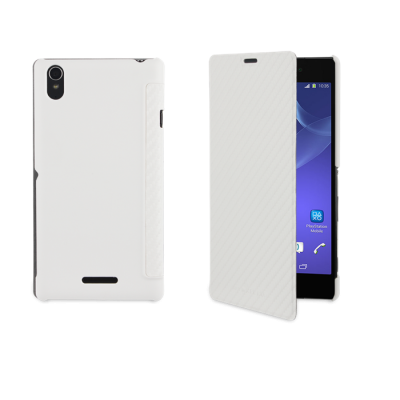 Roxfit - Made for Xperia - Book flip case till Sony Xperia T3 - Vit