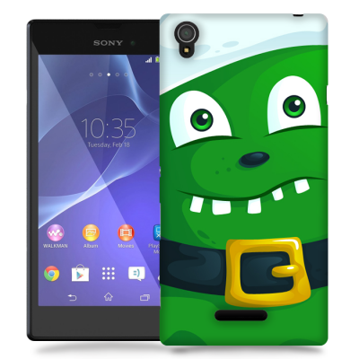 Skal till Sony Xperia T3 - Grönt slajm-monster