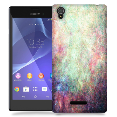 Skal till Sony Xperia T3 - Grunge texture - Ljusblå