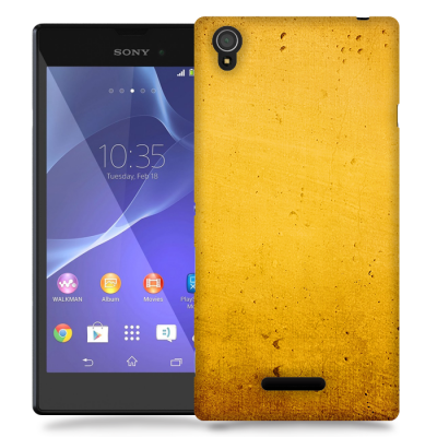 Skal till Sony Xperia T3 - Grunge texture - Orange