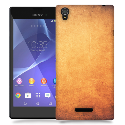 Skal till Sony Xperia T3 - Grunge texture - Orange
