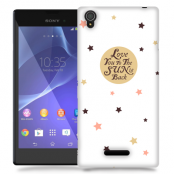Skal till Sony Xperia T3 - Love you to the sun and back - Beige