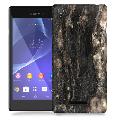 Skal till Sony Xperia T3 - Marble - Brun