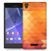 Skal till Sony Xperia T3 - Polygon - Orange