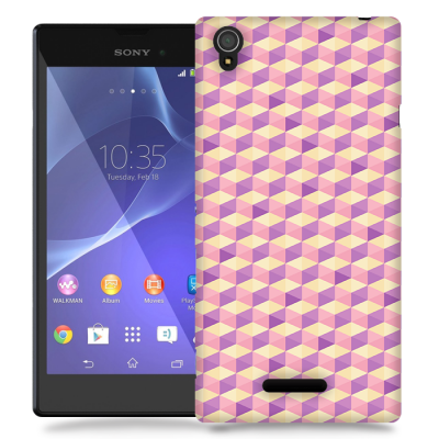 Skal till Sony Xperia T3 - Pyramider Lila