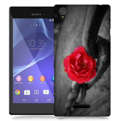 Skal till Sony Xperia T3 - Röd ros