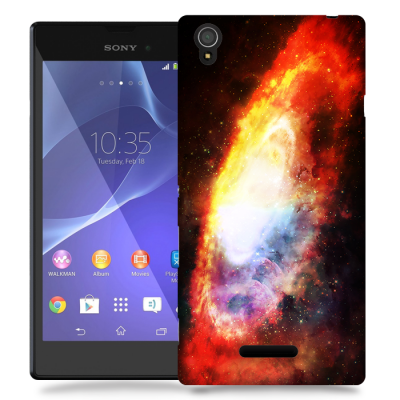 Skal till Sony Xperia T3 - Rymden - Röd