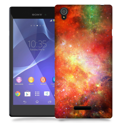Skal till Sony Xperia T3 - Rymden - Röd