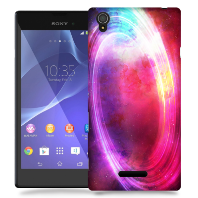 Skal till Sony Xperia T3 - Rymden - Rosa
