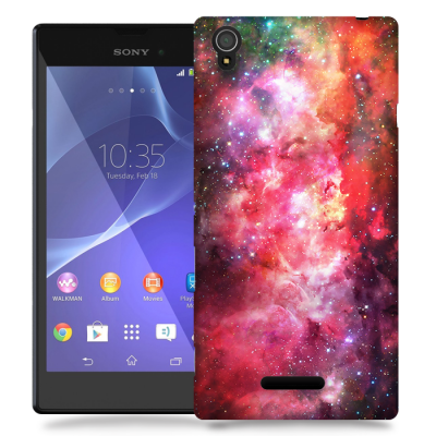 Skal till Sony Xperia T3 - Rymden - Rosa