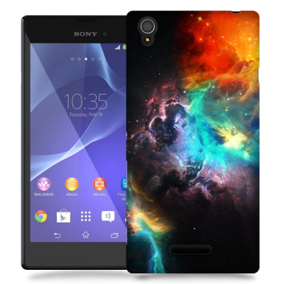 Skal till Sony Xperia T3 - Rymden - Svart/Blå