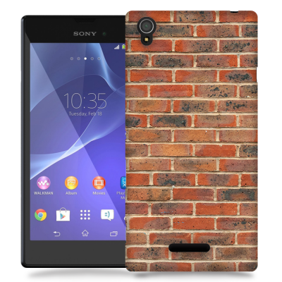 Skal till Sony Xperia T3 - Tegel - Röd