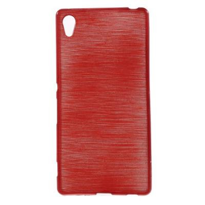Brushed Flexicase Skal till Sony Xperia Z3+ (Röd)