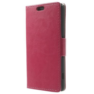 Crazy Horse Plånboksfodral till Sony Xperia Z3 compact - Magenta