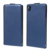 Cross Pattern Flipfodral till Sony Xperia Z3+ - Mörkblå