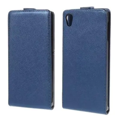 Cross Pattern Flipfodral till Sony Xperia Z3+ - Mörkblå