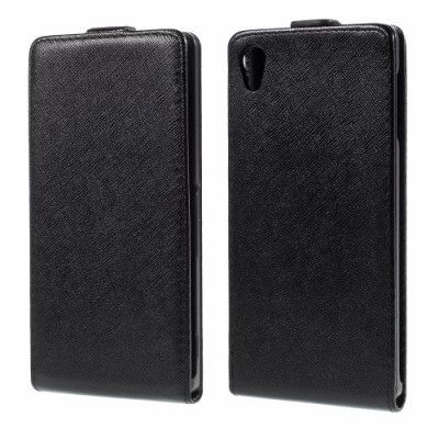 Cross Pattern Flipfodral till Sony Xperia Z3+ - Svart