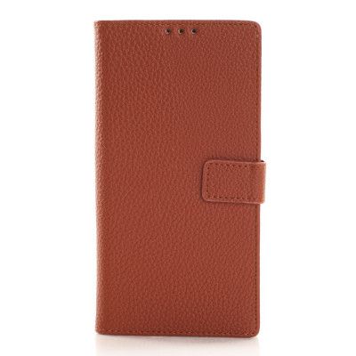 Lychee Embossed Plånboksfodral till Sony Xperia Z3 - Brun