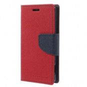 Mercury Fancy Plånboksfodral till Sony Xperia Z3 Compact (Röd)