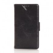 Oil Skin Plånboksfodral till Sony Xperia Z3 Compact - Svart