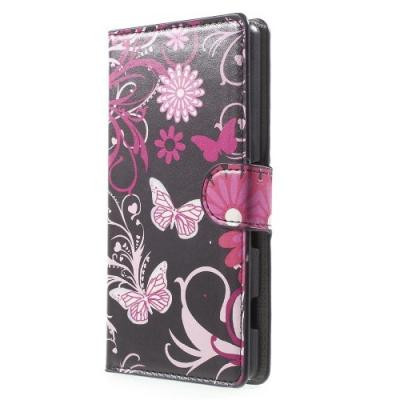 Plånboksfodral till Sony Xperia Z3+ - Black Butterfly