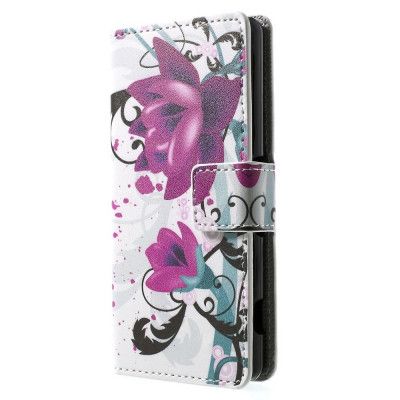 Plånboksfodral till Sony Xperia Z3 Compact - Red Flower