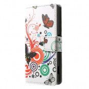 Plånboksfodral till Sony Xperia Z3 Compact - Three Butterflies