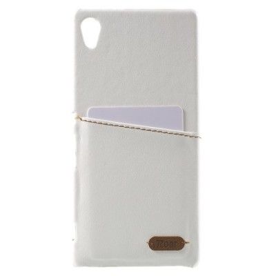 Roar Korea Läder Skal med kortfack till Sony Xperia Z3+ (Vit)
