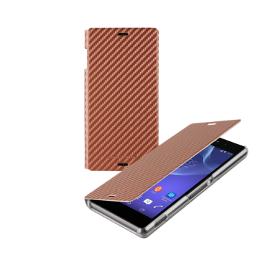 Roxfit - Made for Xperia - Book flip case till Sony Xperia Z3 - Bronze