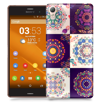 Skal till Sony Xperia Z3 - Blommigt lapptäcke